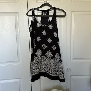 Black and White Patterned Tank Dress
